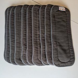 10 Charcoal Bamboo Diaper Inserts